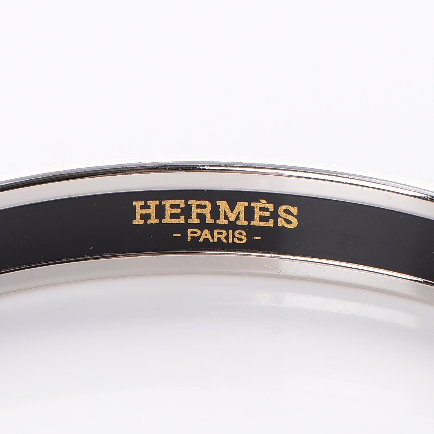 Hermes Enamel Printed Narrow Brazil Bracelet 62 4 of 6