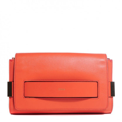 Chloe Lambskin Medium Elle Chain Clutch Coral Pop 1 of 16