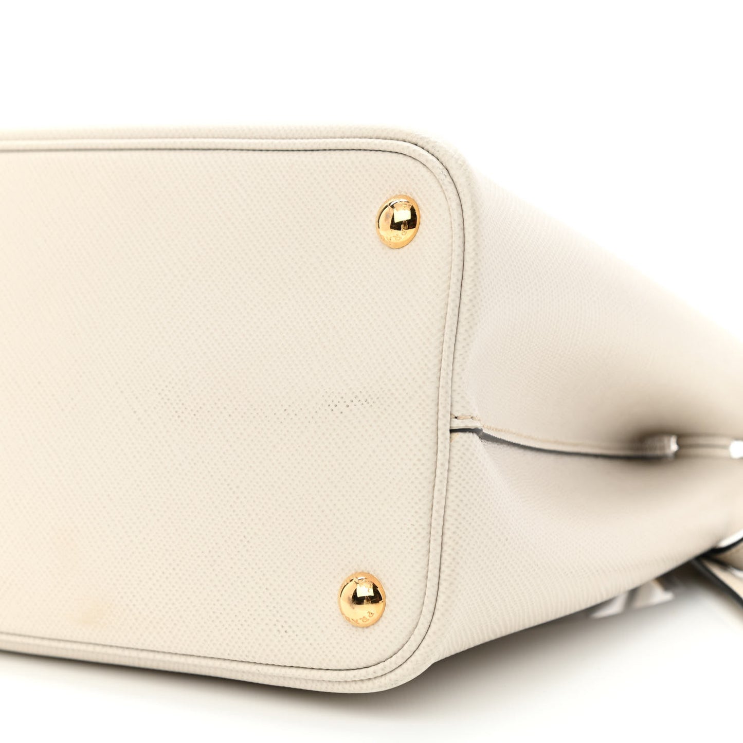 Saffiano Cuir Small Double Bag Talco Black