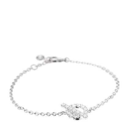 Hermes 18K White Gold Diamond Finesse Bracelet SH 1 of 8