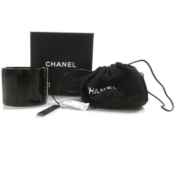 Chanel Black CC Crystal Cuff 3 of 6
