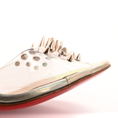 Christian Louboutin PVC Specchio Nappa Laser Barbarissima Sandals 36.5 Nude 11 of 12