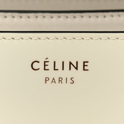 Celine Spazzolato Calfskin Medium Classic Box Flap Bag White 6 of 13