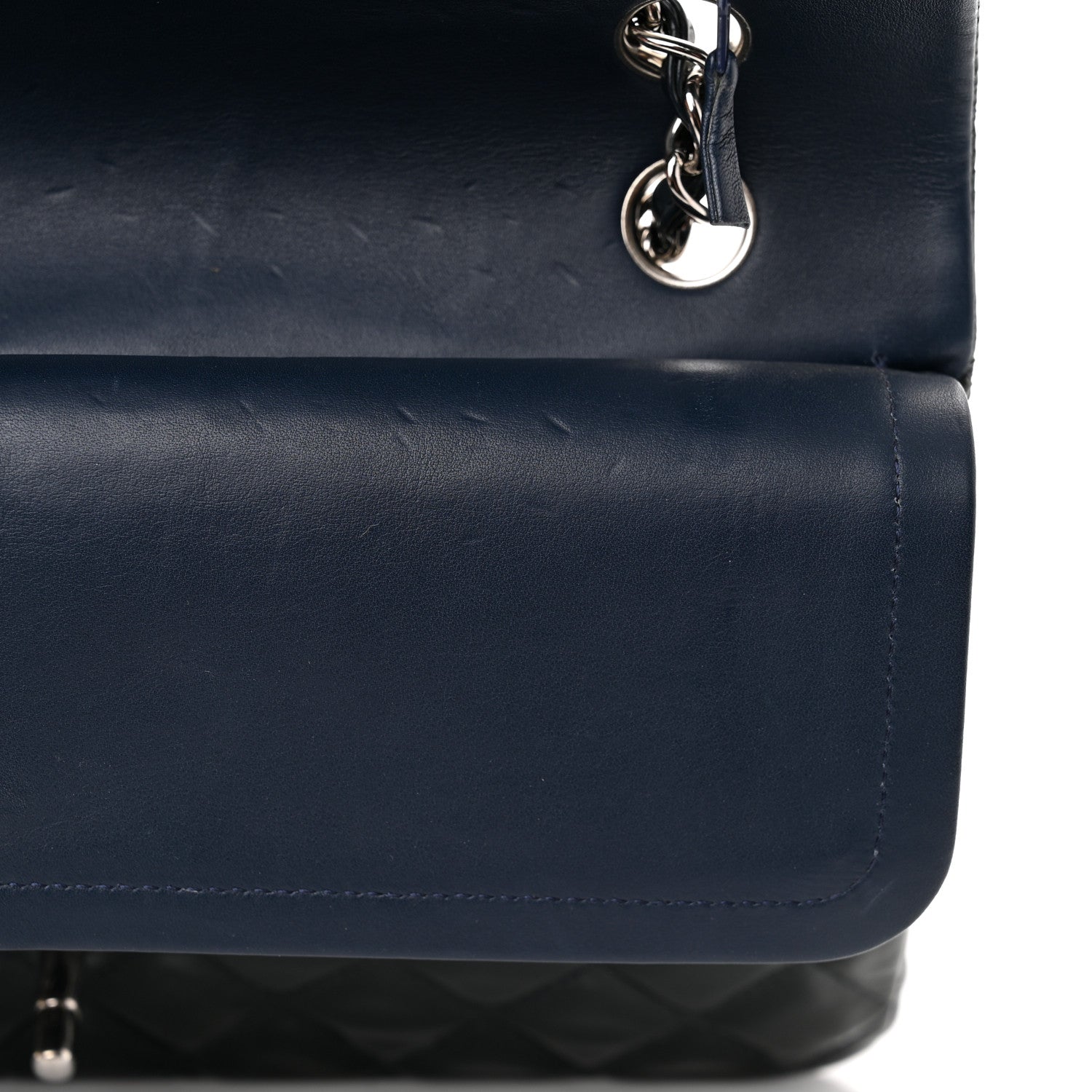 Chanel Patent Quilted Medium Double Flap Navy 13 of 14