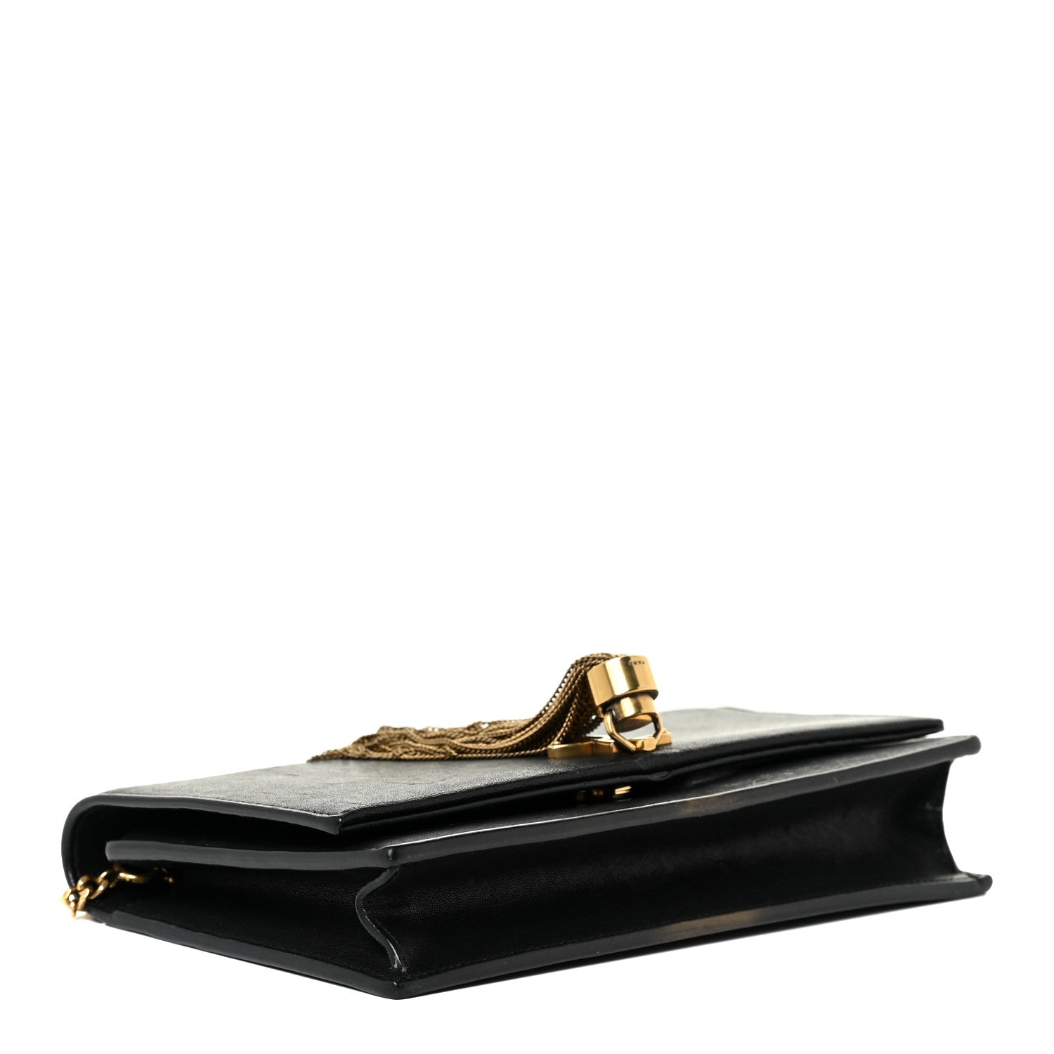 Saint Laurent Smooth Calfskin Classic Monogram Kate Heart Tassel Heart Chain Wallet Black 4 of 22