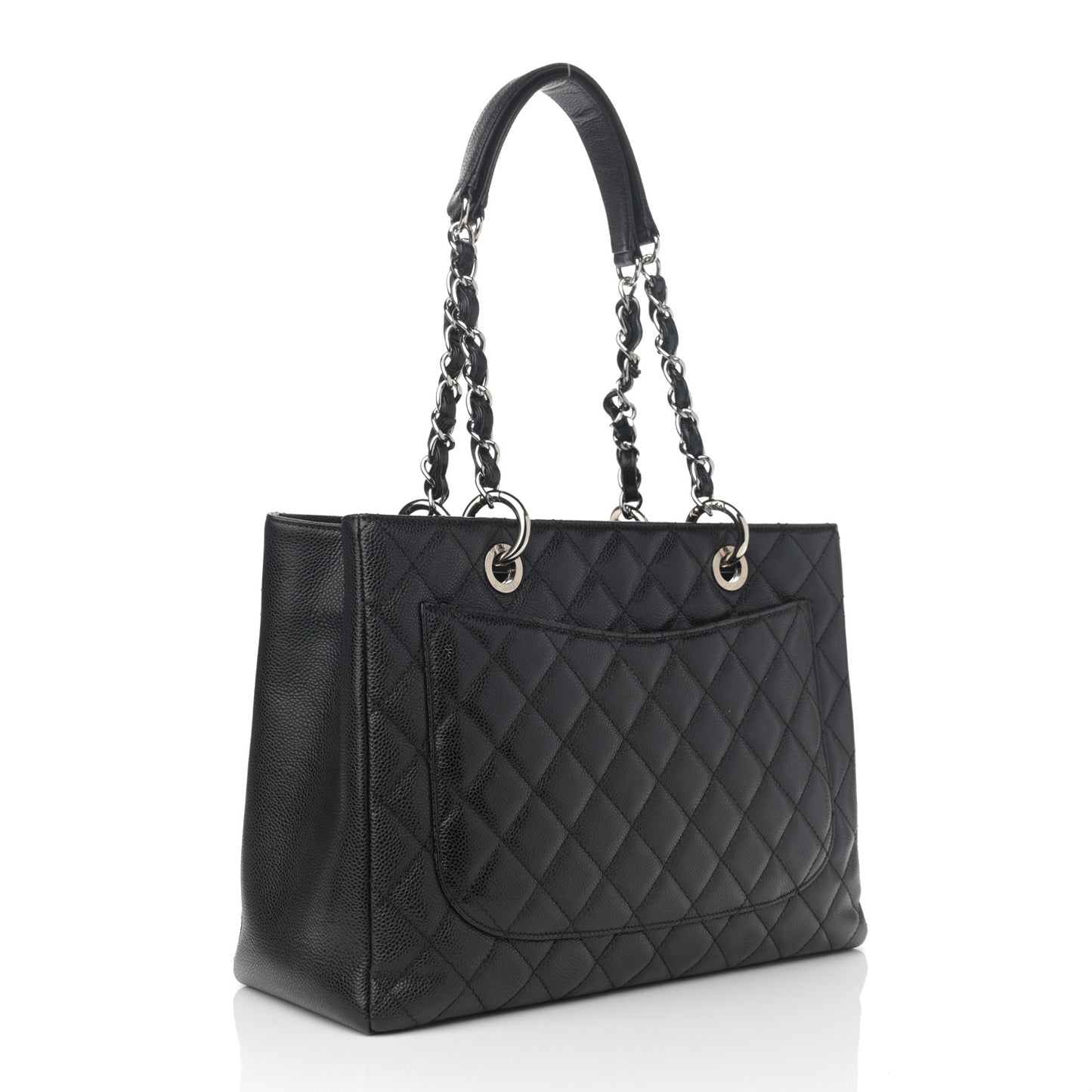 Caviar Quilted Grand Shopping Tote GST Black