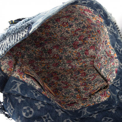 Louis Vuitton Denim Patchwork Posty Messenger Bag Blue 5 of 12