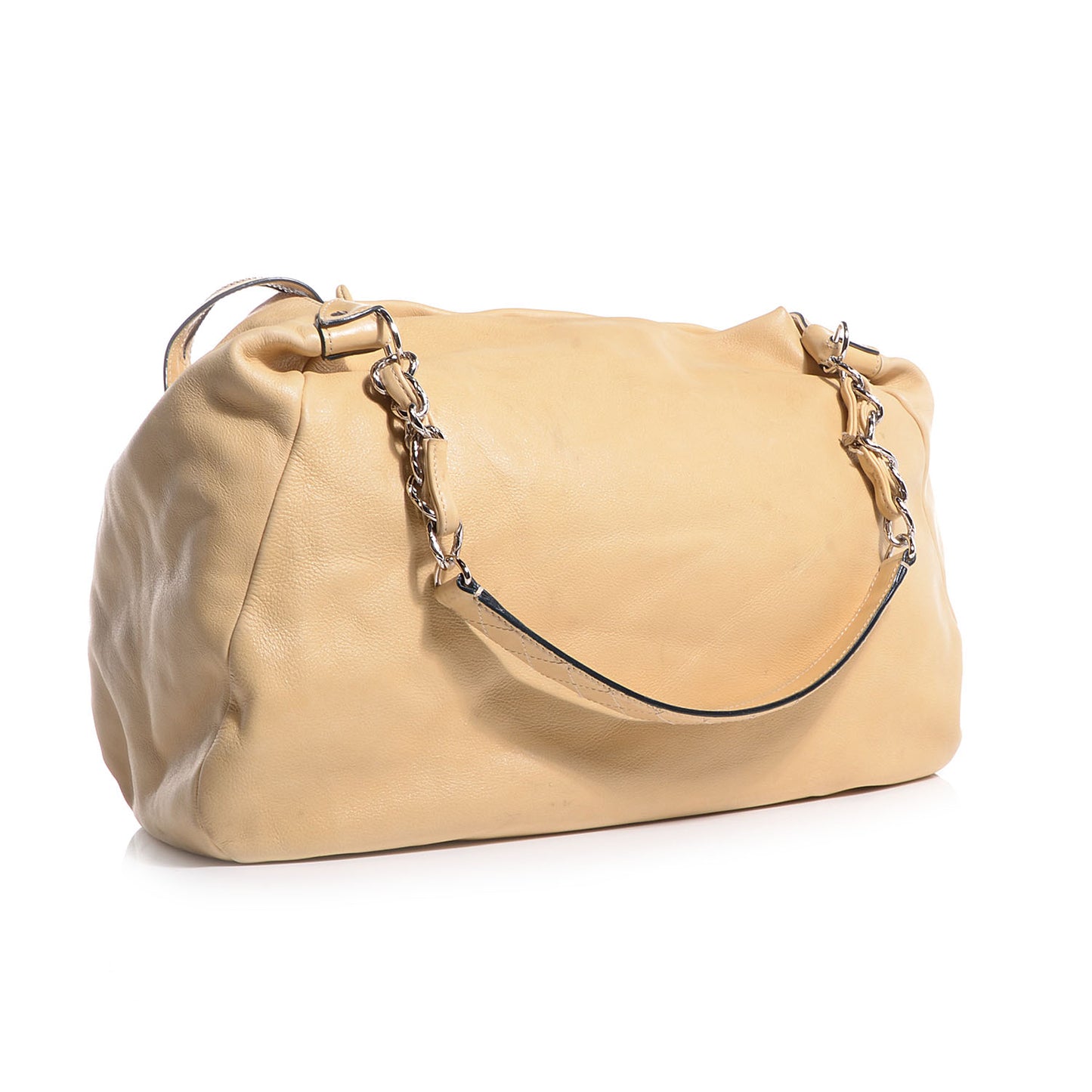 Lambskin Edgy Large Hobo Beige