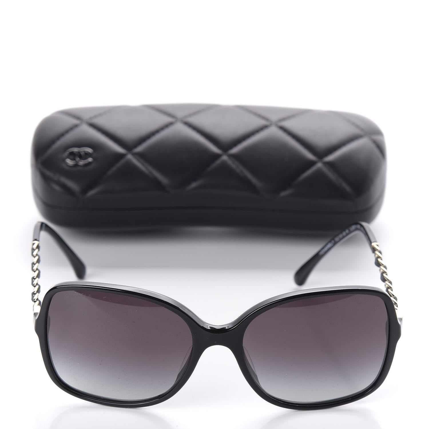 Chanel Lambskin Square Chain Sunglasses 5210-Q Black 8 of 8