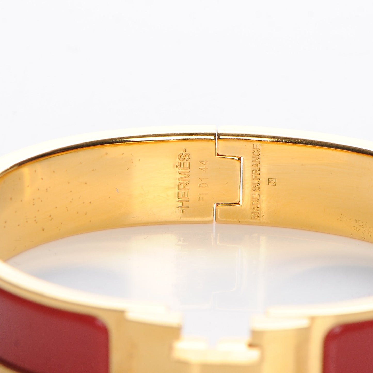Enamel Narrow Clic Clac H Bracelet Rouge