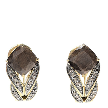 John Hardy 18K Yellow Gold Diamond Golden Sheen Sapphire Modern Chain Magic Cut Drop Earrings 1 of 4