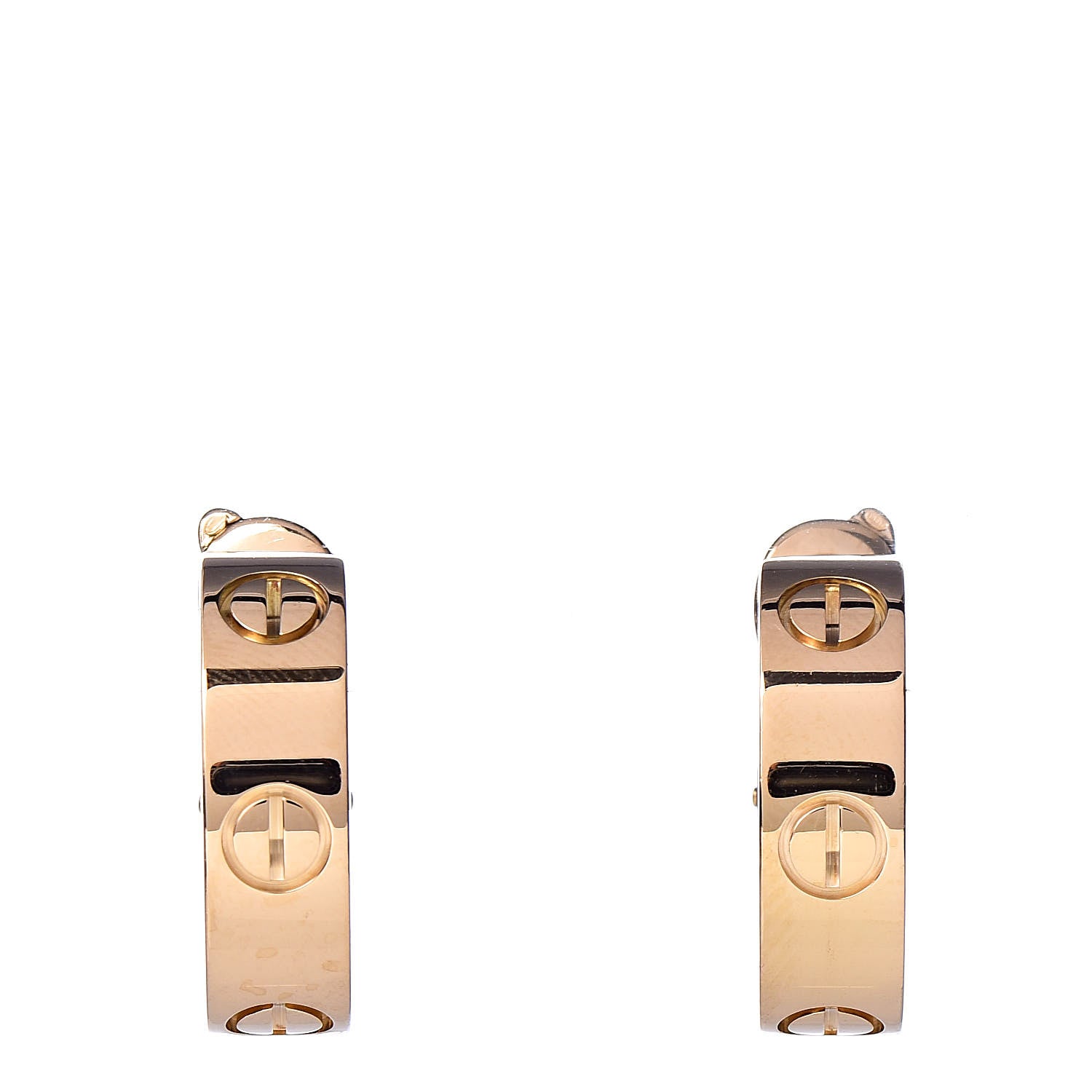 Cartier 18K Yellow Gold 5.5mm LOVE Hoop Earrings 1 of 5