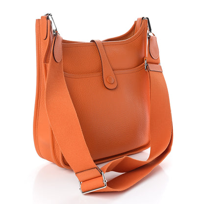Hermes Taurillon Clemence Evelyne III PM Orange 2 of 11