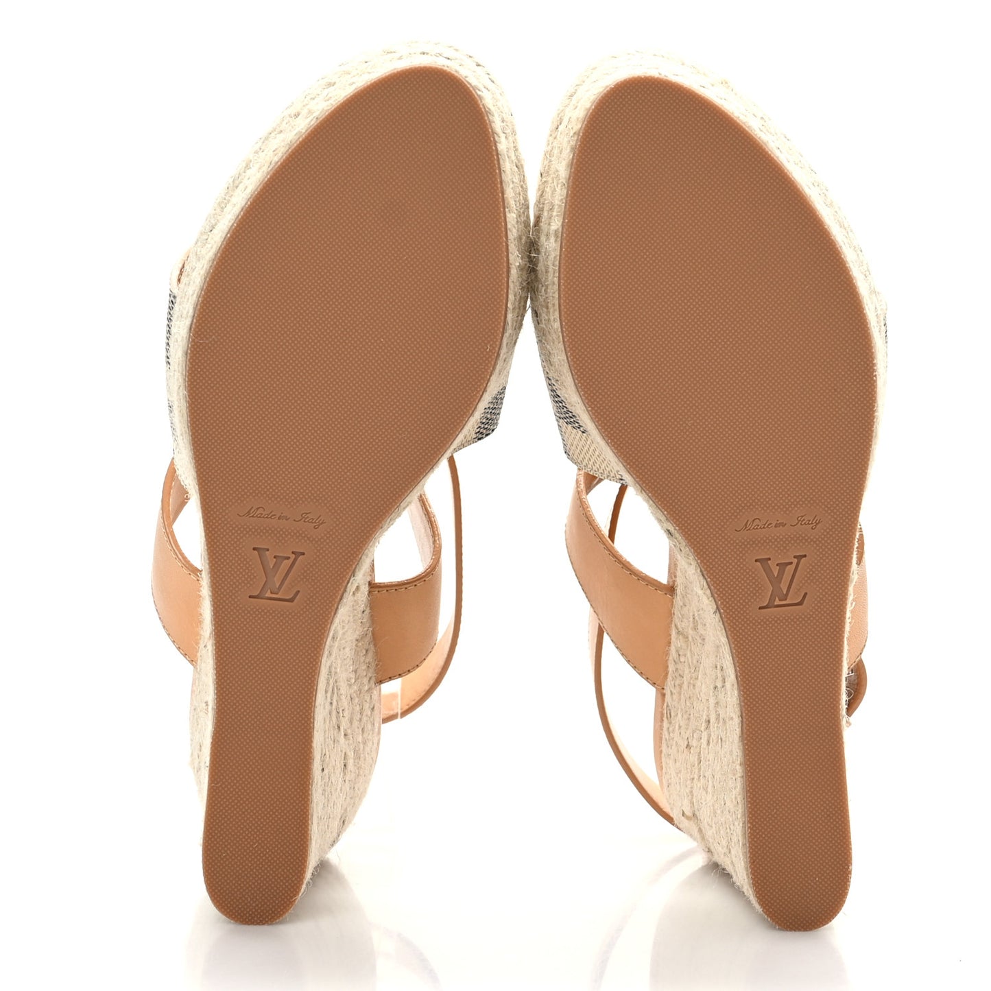 Damier Azur Starboard Wedges 40 Tan
