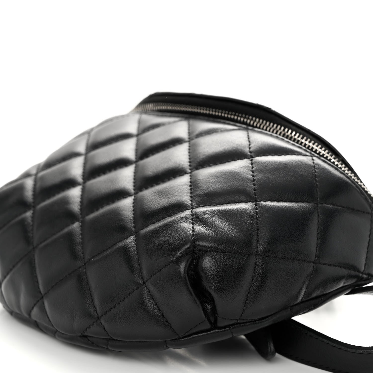 Chanel Lambskin Quilted Waist Belt Bag Black 10 of 11