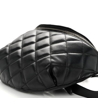 Chanel Lambskin Quilted Waist Belt Bag Black 10 of 11