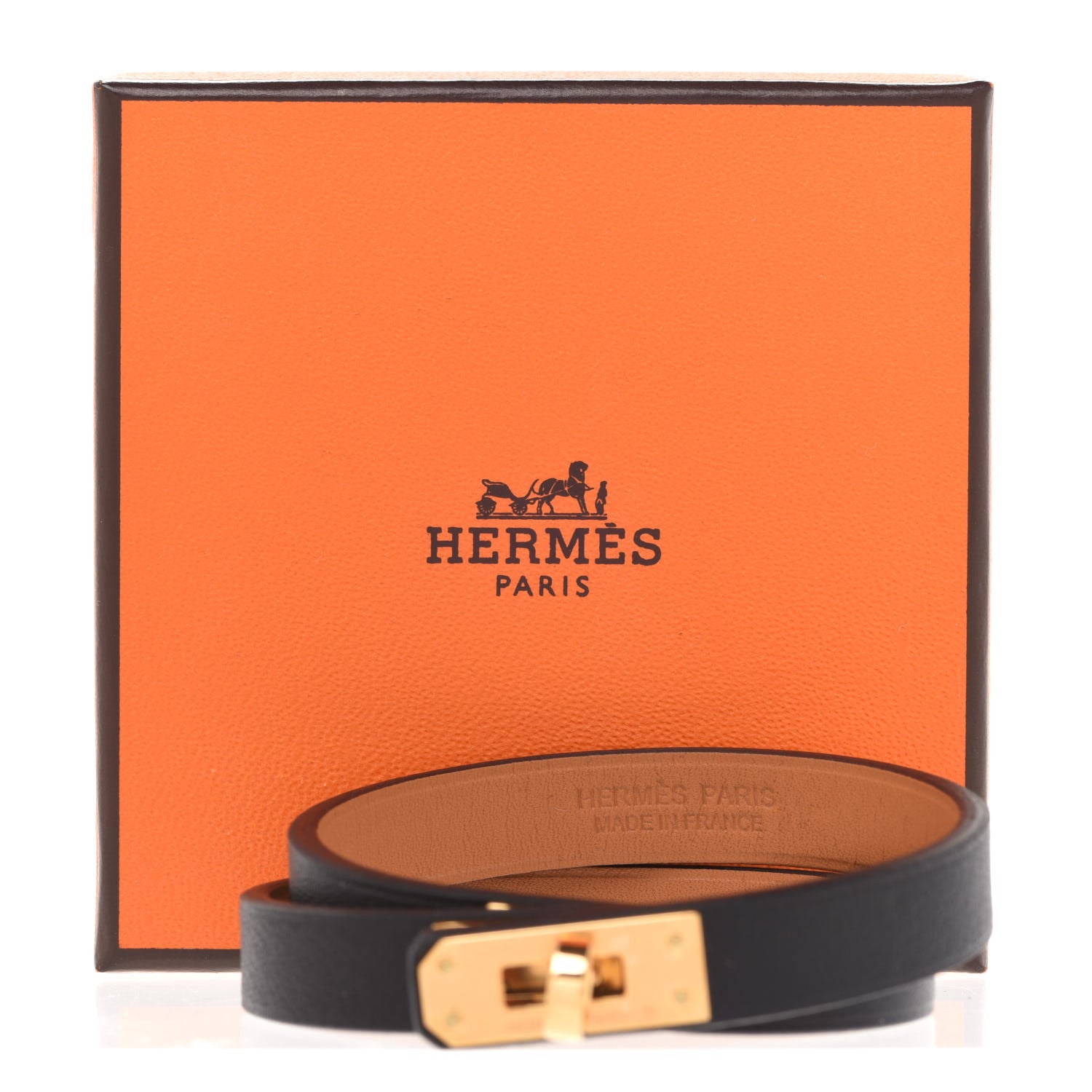 Hermes Box Kelly Double Tour Bracelet T2 Black 8 of 8