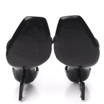 Saint Laurent Patent Calfskin Opyum 110 Sandals 38 Black 5 of 9