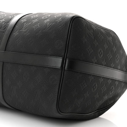 Louis Vuitton Taurillon Monogram Keepall Bandouliere 50 Black 9 of 9