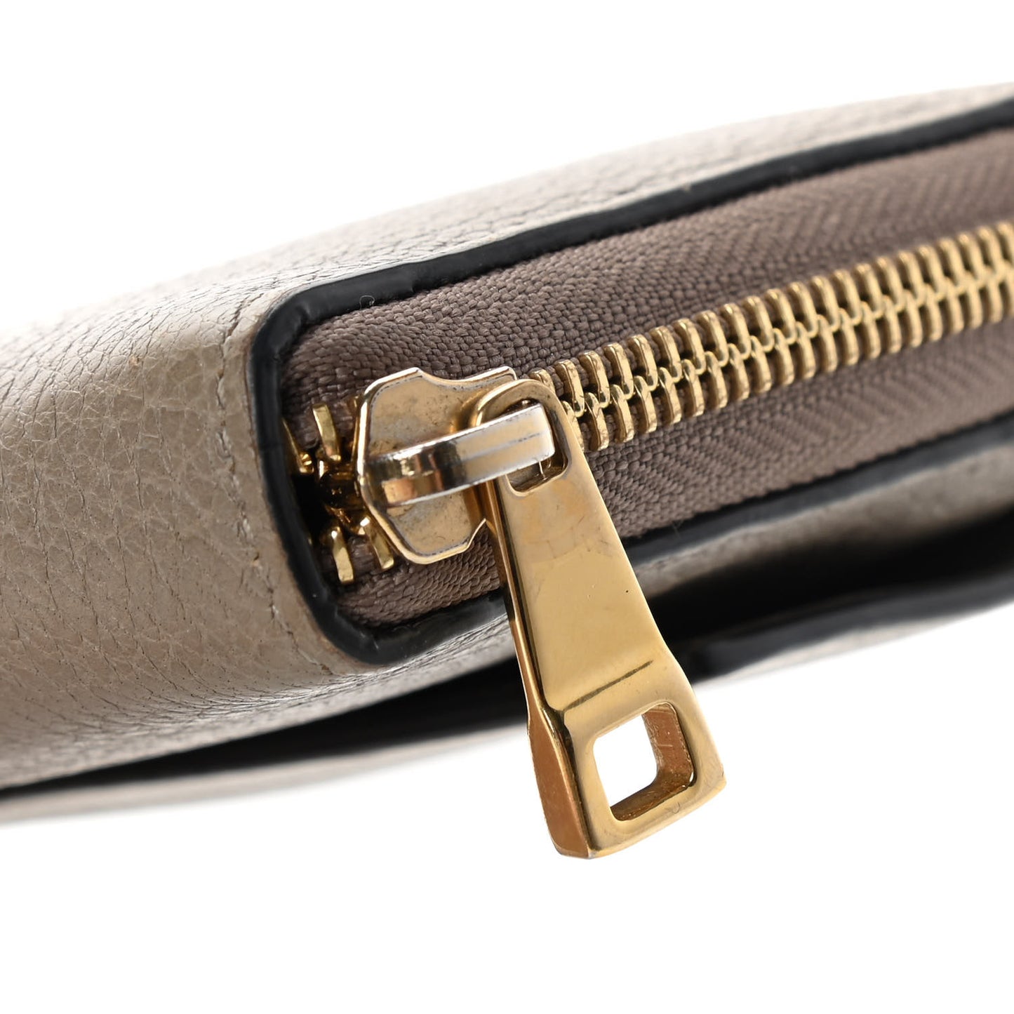 Grained Calfskin Drew Zipped Wallet Motty Grey
