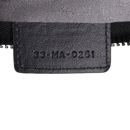 Christian Dior Canvas Embroidered Mizza Diortravel Zipped Pouch Black Grey 7 of 8