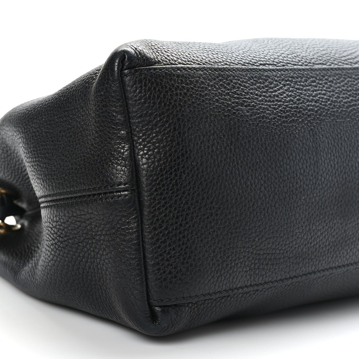 Gucci Pebbled Calfskin Medium Soho Chain Shoulder Bag Black 8 of 9