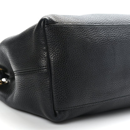 Gucci Pebbled Calfskin Medium Soho Chain Shoulder Bag Black 8 of 9