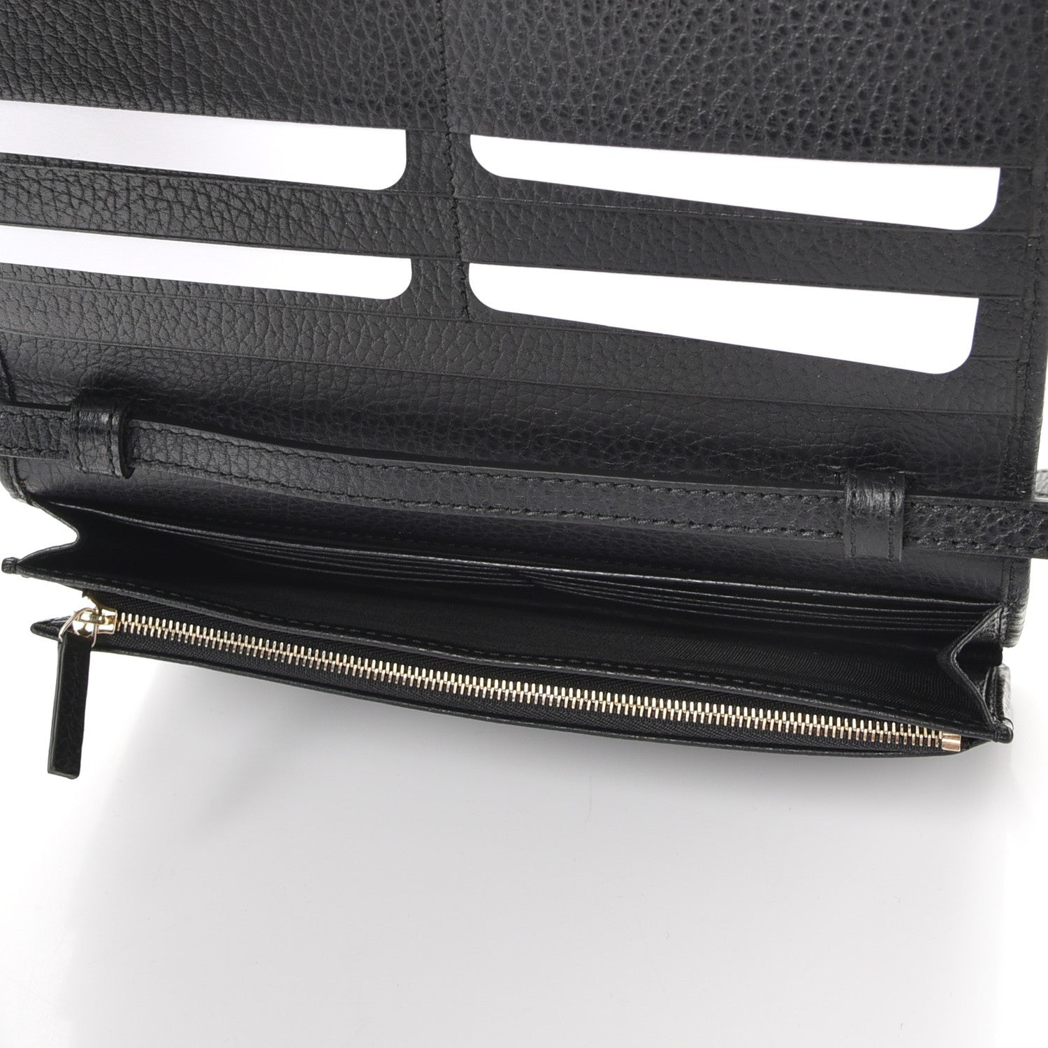 Gucci Dollar Calfskin Mini Swing Wallet Bag Black 5 of 8