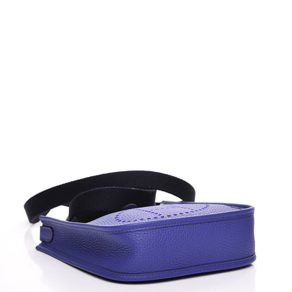 Hermes Taurillon Clemence Amazone Evelyne TPM Bleu Electrique Black 4 of 8