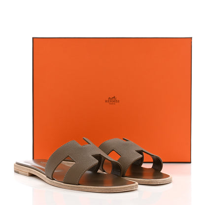 Hermes Epsom Oran Sandals 38 Etoupe 11 of 11