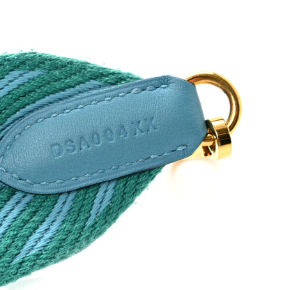 Hermes Toile Swift 50mm Sangle ZigZag Shoulder Strap Bleu Du Nord Vert Veronese 5 of 5
