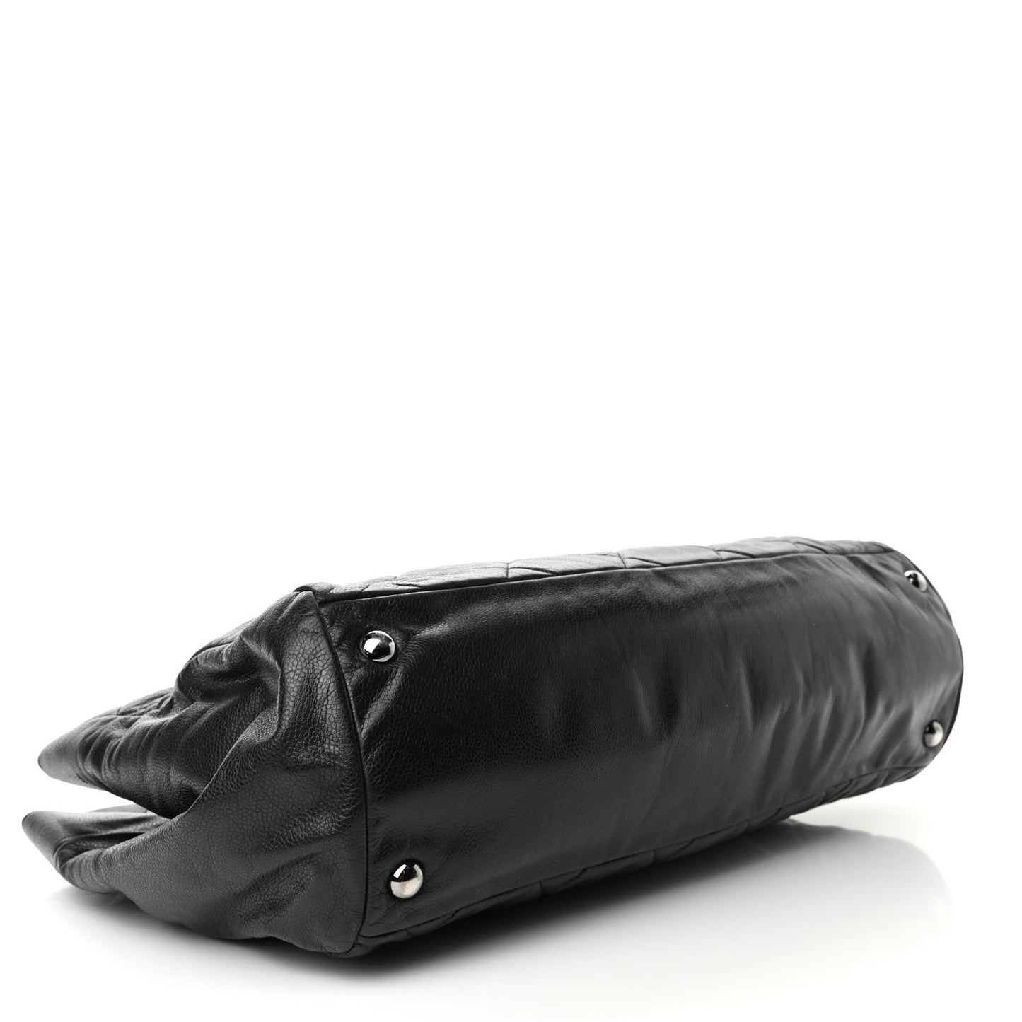Soft Caviar Quilted Large Cells Tote Black