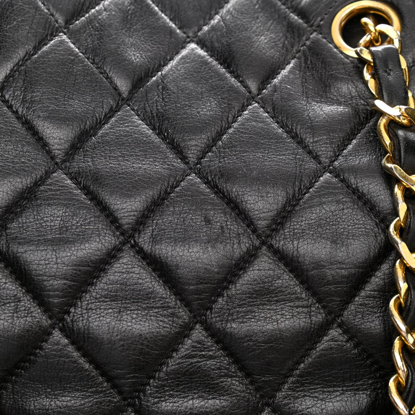 Lambskin Quilted Tote Black