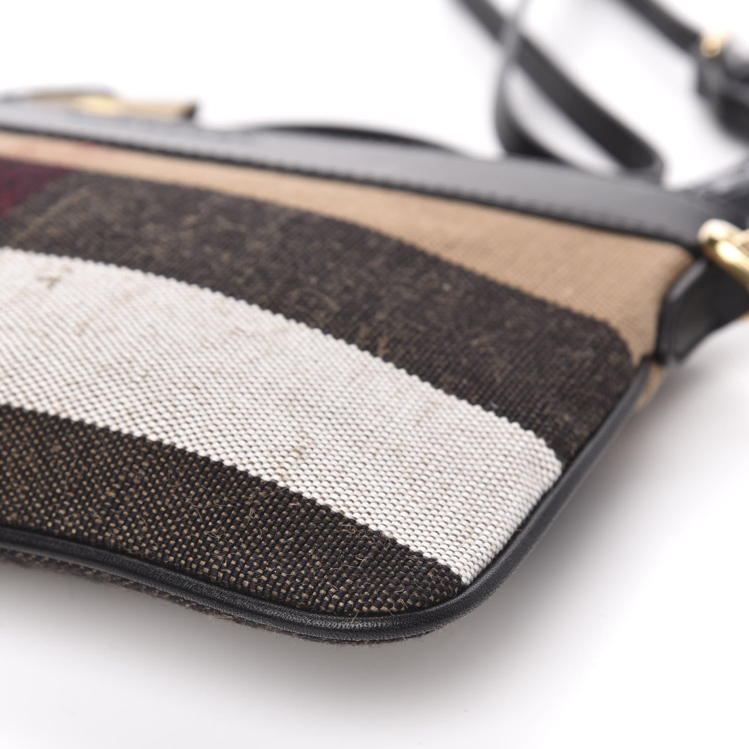 Burberry House Check Derby Peyton Crossbody Clutch Bag Black 10 of 10