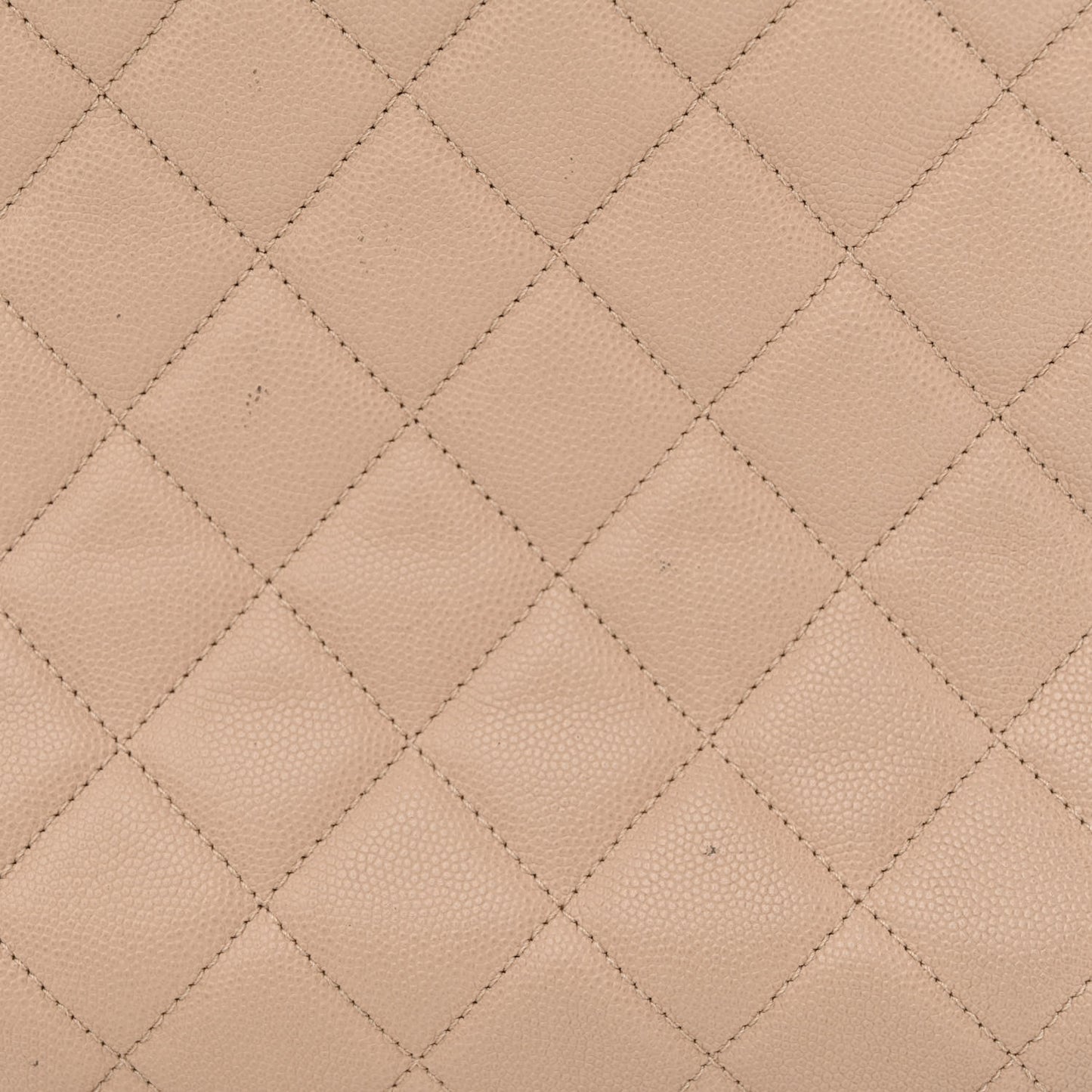 Caviar Quilted Large Business Affinity Shopping Bag Beige