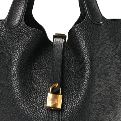 Hermes Taurillon Clemence Picotin Lock 22 MM Black 8 of 12