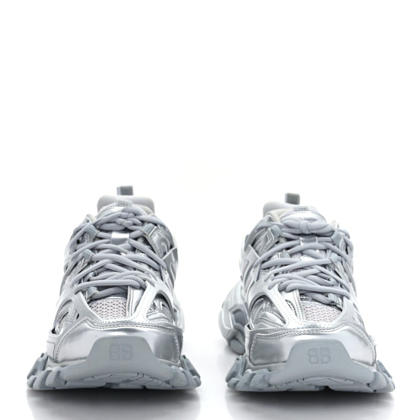 Mesh Nylon Womens Track Sneakers 36 Silver