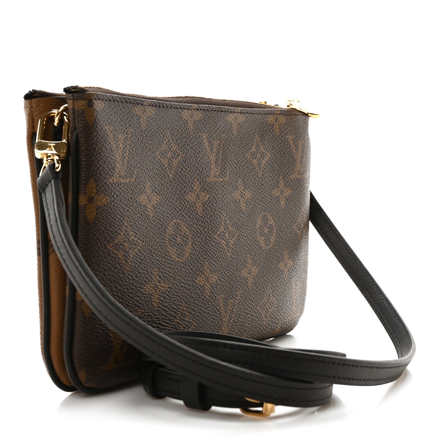 Reverse Monogram Giant Double Zip Pochette
