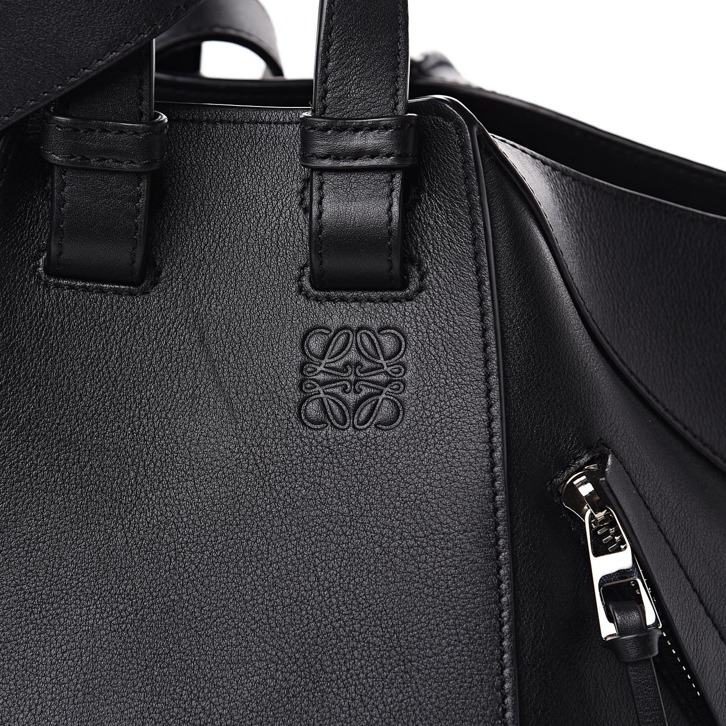 Calfskin Small Hammock Shoulder Bag Black