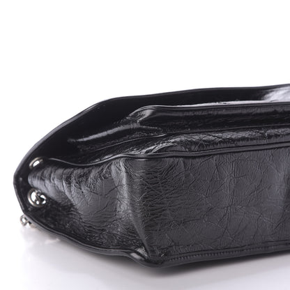 Saint Laurent Crinkled Calfskin Matelasse Monogram Medium Niki Chain Satchel Black 6 of 10