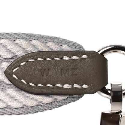 Hermes Toile Swift 25mm Sangle Cordage Shoulder Strap Bleu Glacier Gris Pale Etoupe 4 of 6