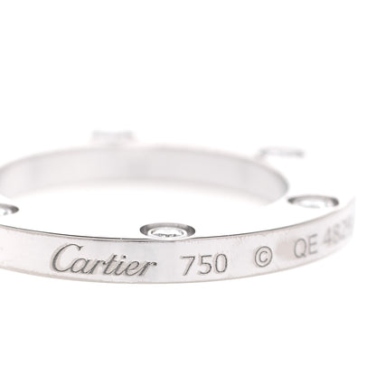 Cartier 18K White Gold 6 Diamonds LOVE Pendant Necklace 5 of 7
