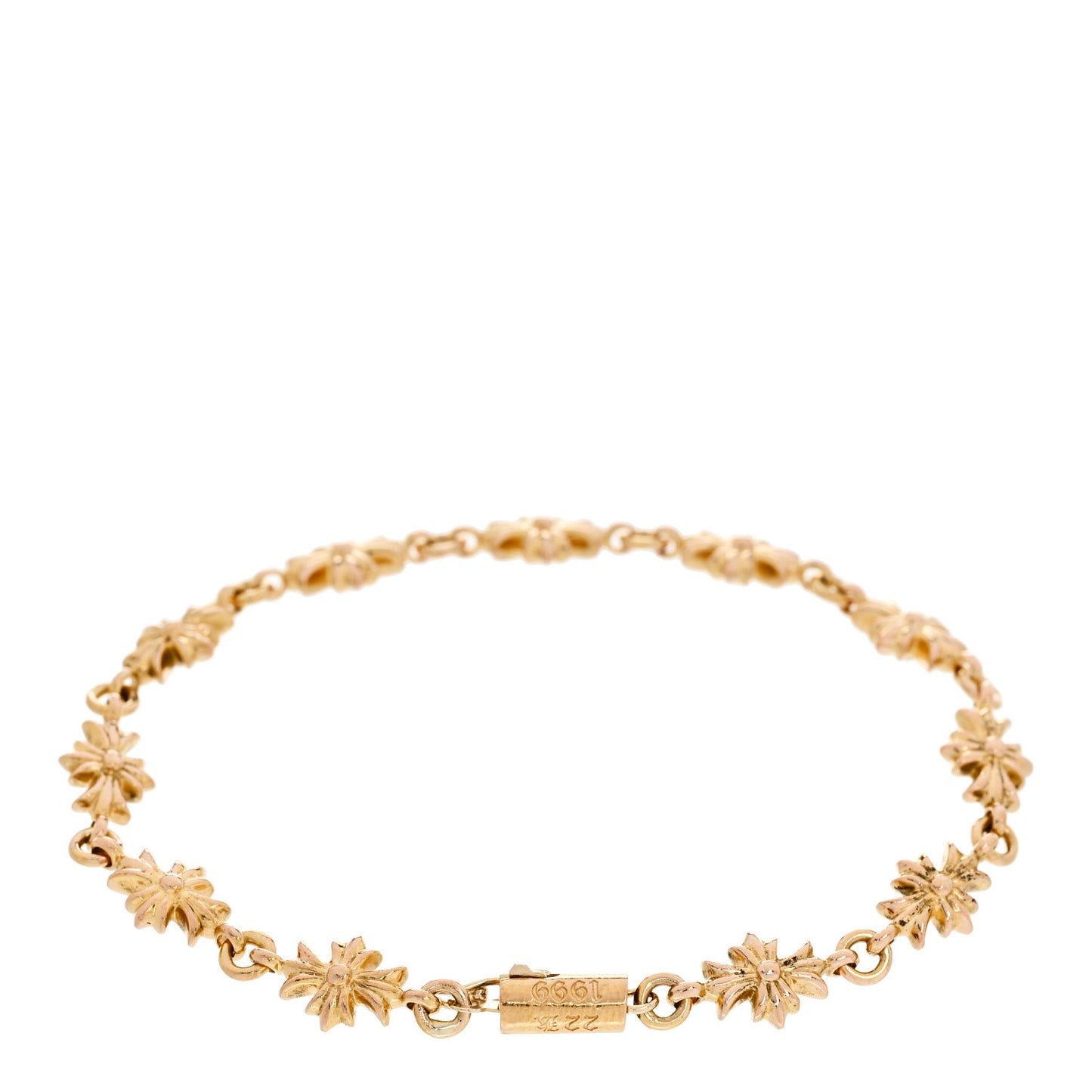 22K Yellow Gold Maltese Cross Bracelet