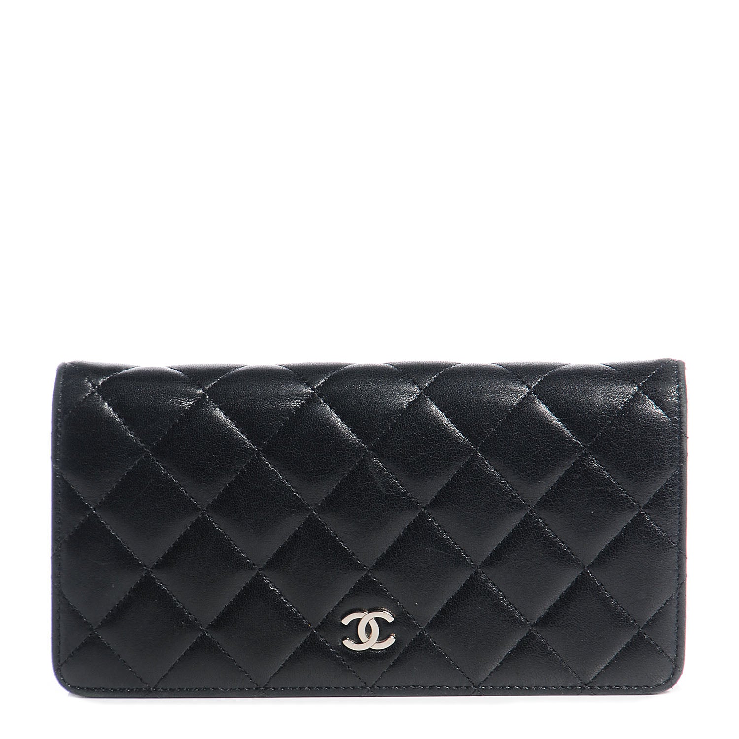 Chanel Lambskin Quilted Yen Wallet Black 1 of 8