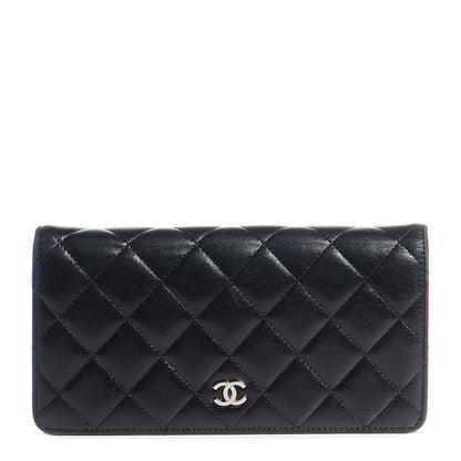 Chanel Lambskin Quilted Yen Wallet Black 1 of 8