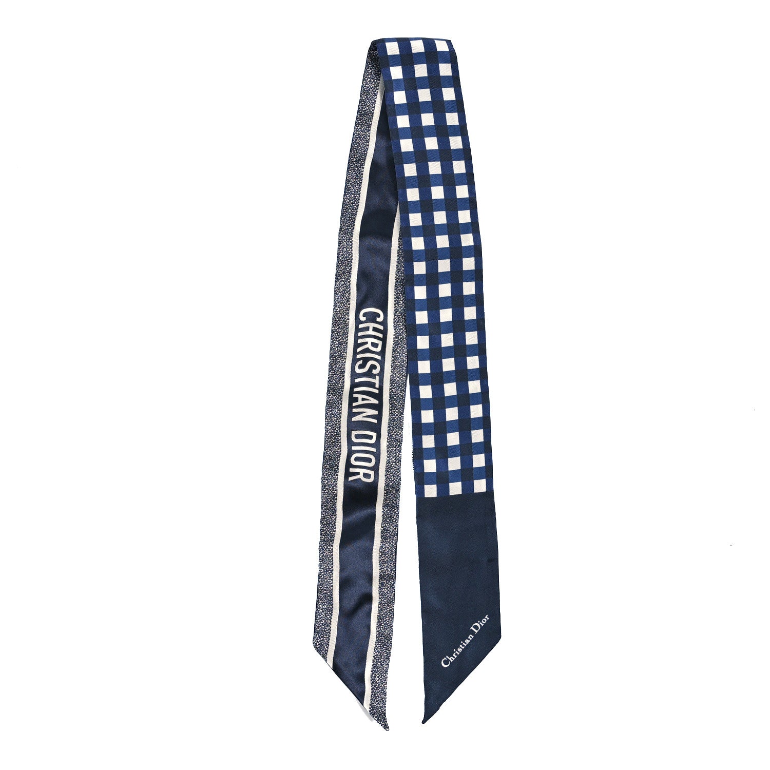 Christian Dior Silk Mitzah Scarf Blue 2 of 4