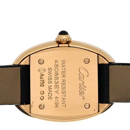 Cartier 18K Yellow Gold Alligator 22mm Baignoire Quartz Watch 4 of 5