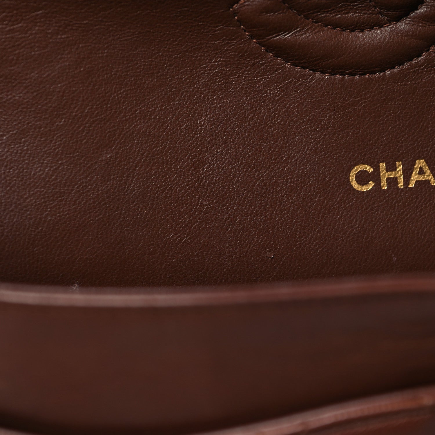 Chanel Lambskin Quilted Medium Double Flap Dark Brown 13 of 13