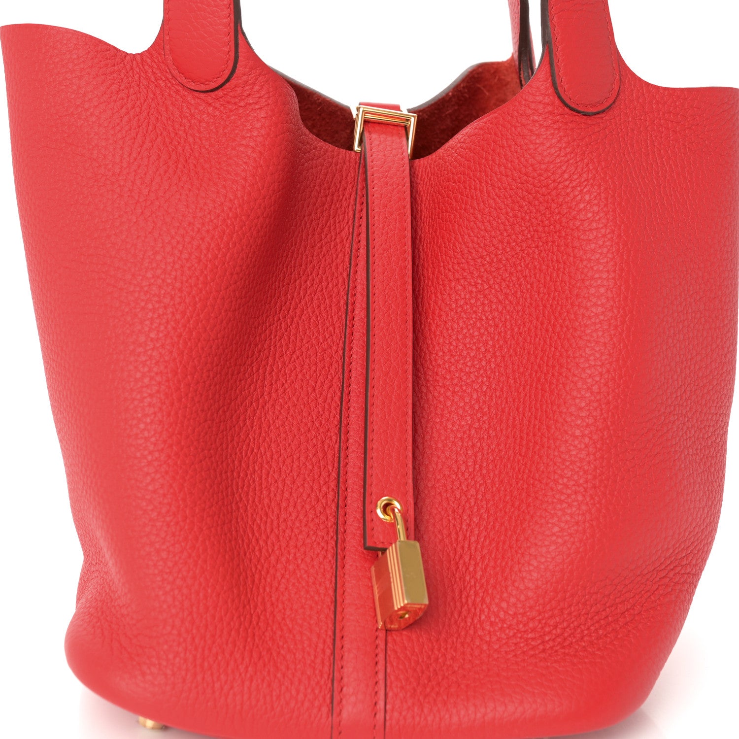 Hermes Taurillon Clemence Picotin Lock 22 MM Rouge de Coeur 8 of 12