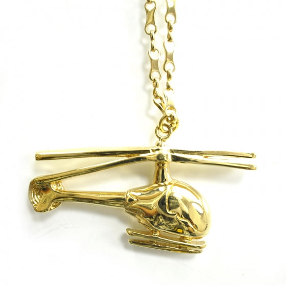 Helicopter Necklace Gold